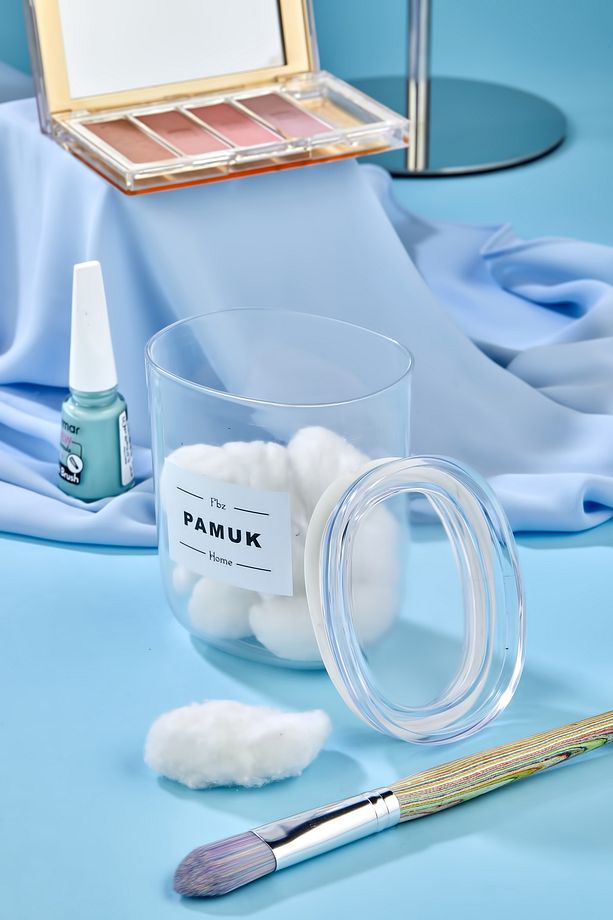Dekoratif Akrilik Pamuk Saklama Kutusu - Organizeri 400 Ml - 2