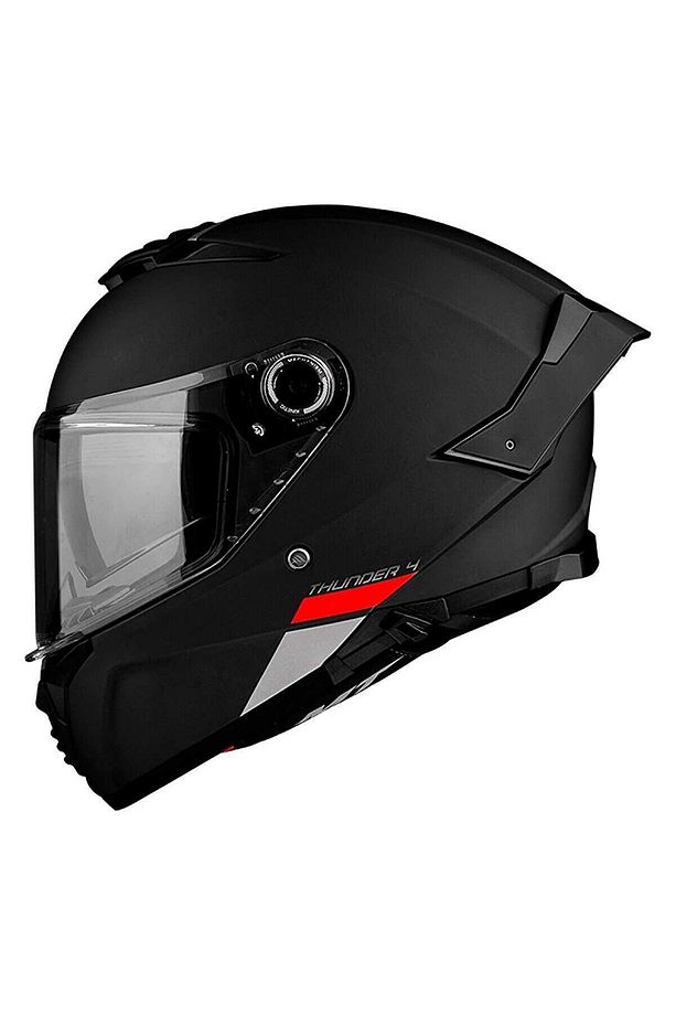 Kask Thunder 4sv Solid A1 Mat Siyah - Iç Güneş Vizörlü - 1