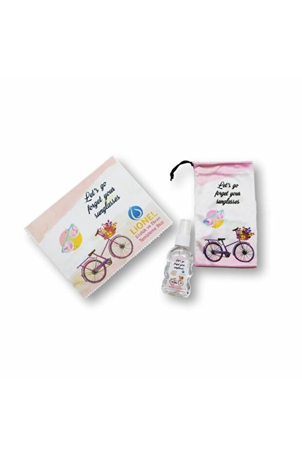 Bicycle Patterned Glasses and Screen Cleaning Set - 1