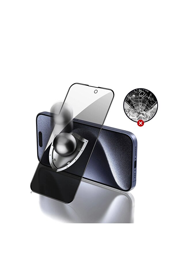 واقي شاشة زجاجي مقوى متوافق مع iPhone 15 - 4