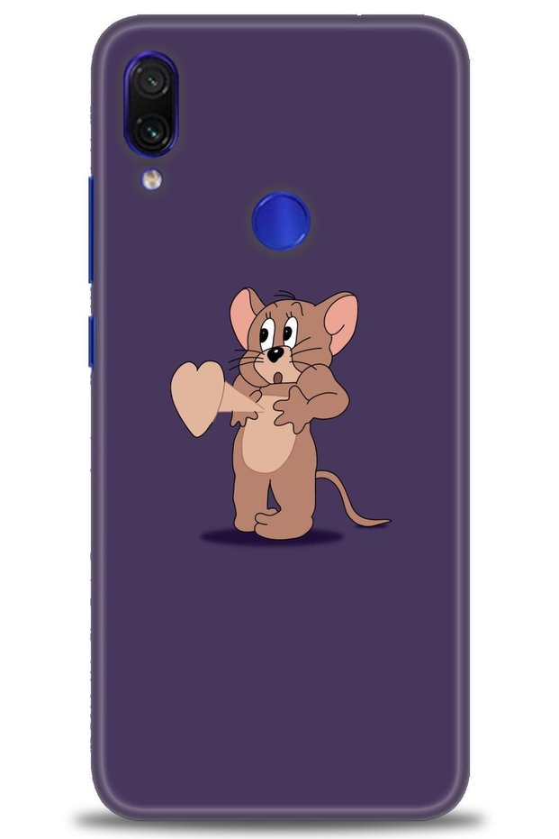 حافظة هاتف Xiaomi Redmi Note 7 مطبوعة بدقة HD - جيري في الحب + واقي شاشة كامل