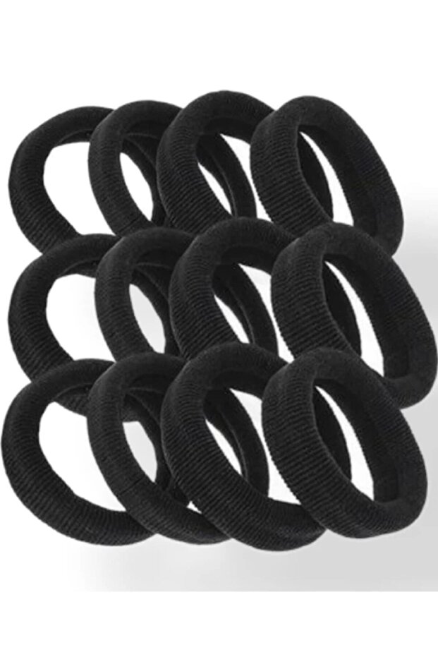 Black Women's Hair Clip 24 Pieces Medium Size Flexible Towel Rubber Clip