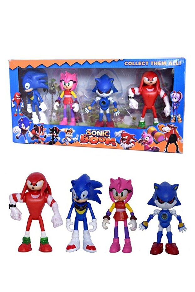Sonic 4 Figür Set Kirpi Sonic Amy Knucles - 1