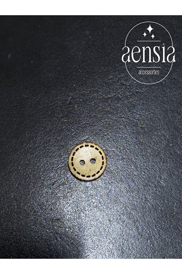 Real Coconut Coconut Button with Laser Stitching Detail 20 Size Buttons with Straight Holes - Pack of 10 Buttons - 3