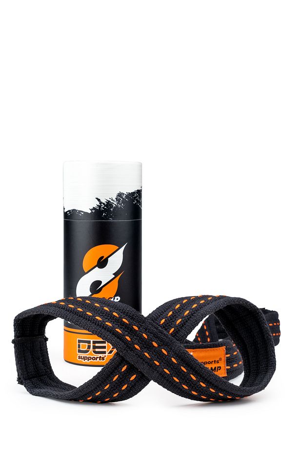 Turuncu Kamuflaj Wrist Wraps Spor Bileklik , 8 Loop Lifting Straps 2'li Set - 5