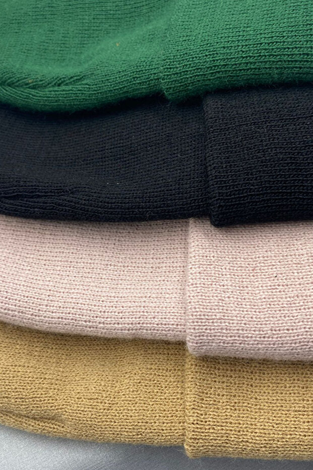 طقم قبعة شتوية محلية أساسية قابلة للطي للجنسين مكونة من 4 قطع - 2