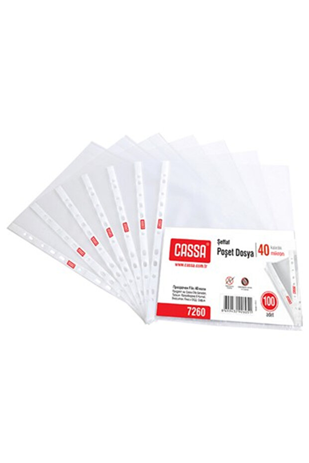 Kristal Şeffaf Dosya 40 Mikron 100 Adet 1 Paket - 3