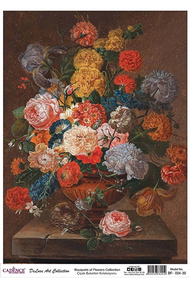 Bf 24 سلسلة الزهور النحاسية ديكوباج 30x42