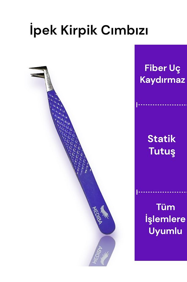 Ipek Kirpik Full Cımbızı KARGA BURUN Fiber Uç Tüm Kirpik Işlemleri Için Ipek Kirpik Cımbız - 1