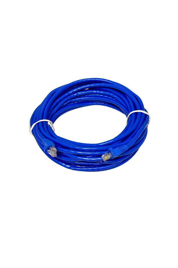 15 Metre Mavi Renk Cat6 Internet Bilgisayar, Modem , Swich , Ip Kamera Rj45 Ethernet Patch Kablo - 1