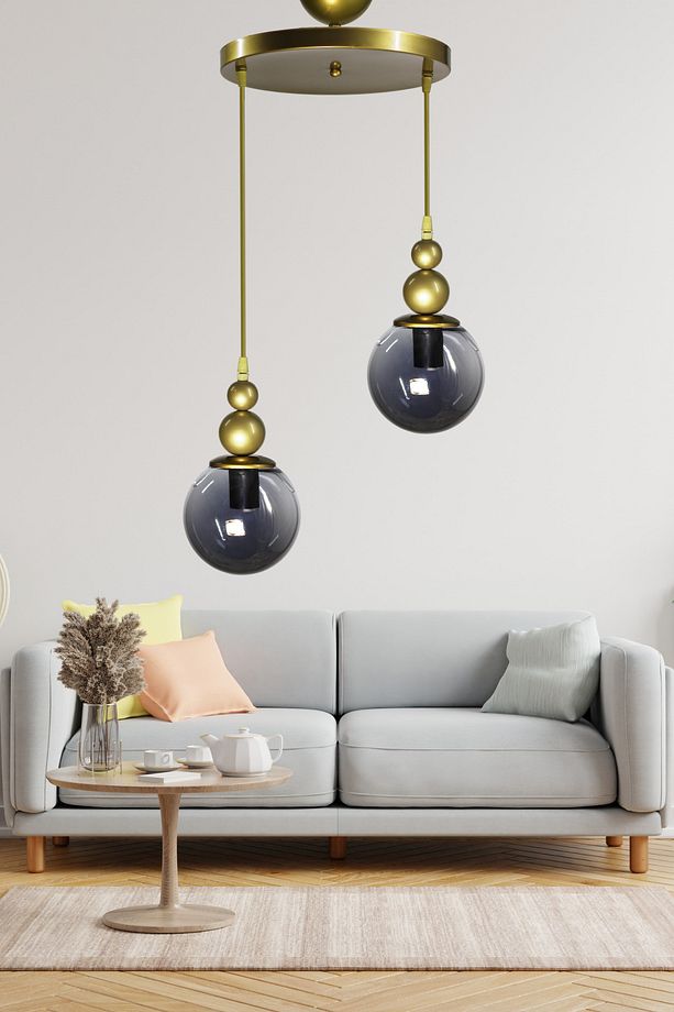 Venüs 2'li Sarkıt Avize Özel Model - Modern Avize - Oturma Odası - Salon - Yatak Odası - 1