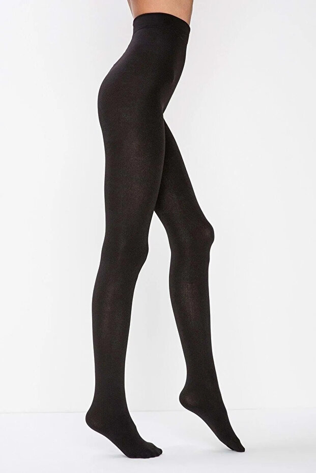 Women's Black Fleece Thermal Pantyhose