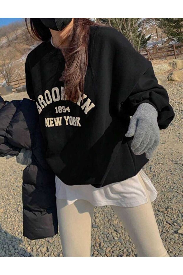 Brooklyn Printed Oversize Sweatshirt