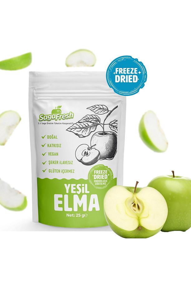 Dondurularak Kurutulmuş Meyve 3'lü Set 4 (Limon 20g, Cennet Hurması 30g, Yeşil Elma 25g) - 2