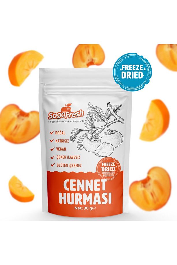 Dondurularak Kurutulmuş Meyve 3'lü Set 4 (Limon 20g, Cennet Hurması 30g, Yeşil Elma 25g) - 4