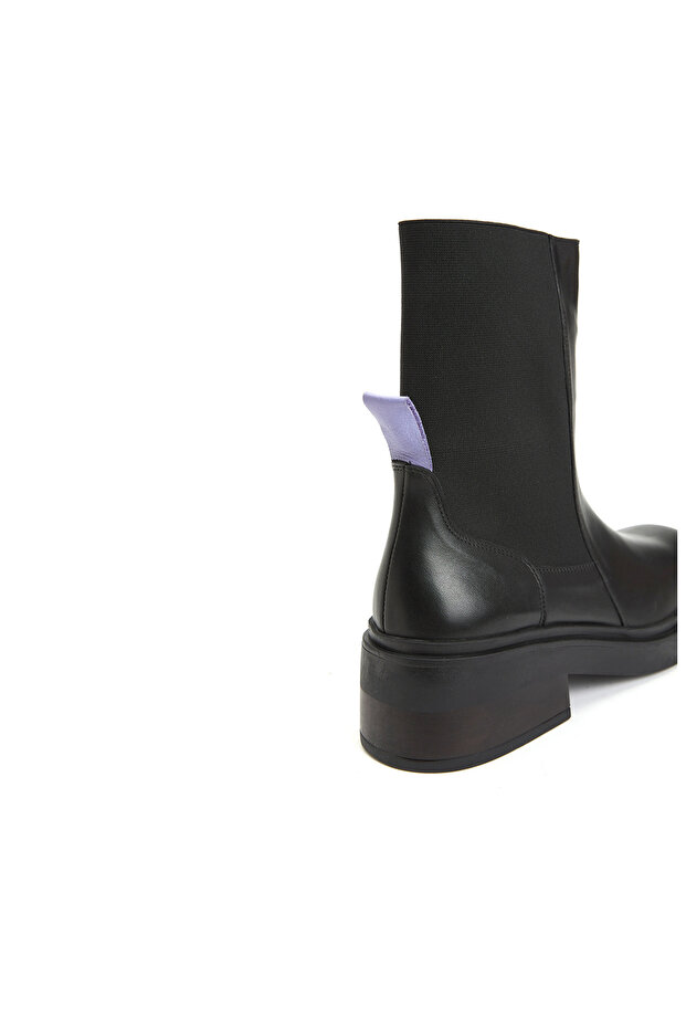 Siyah Kadın Deri Bot - 6