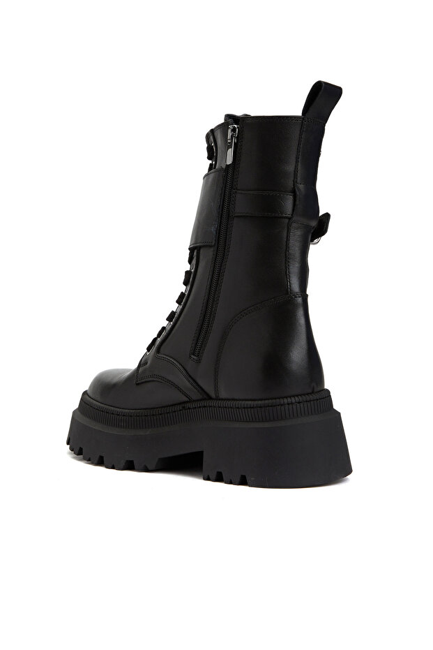 Siyah Kadın Deri Bot - 3