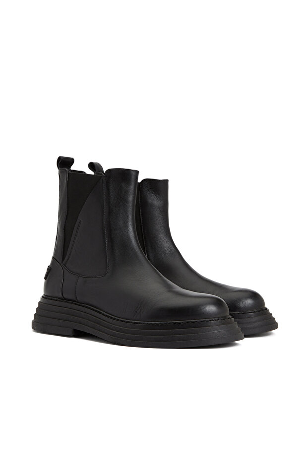 Siyah Kadın Deri Bot - 2