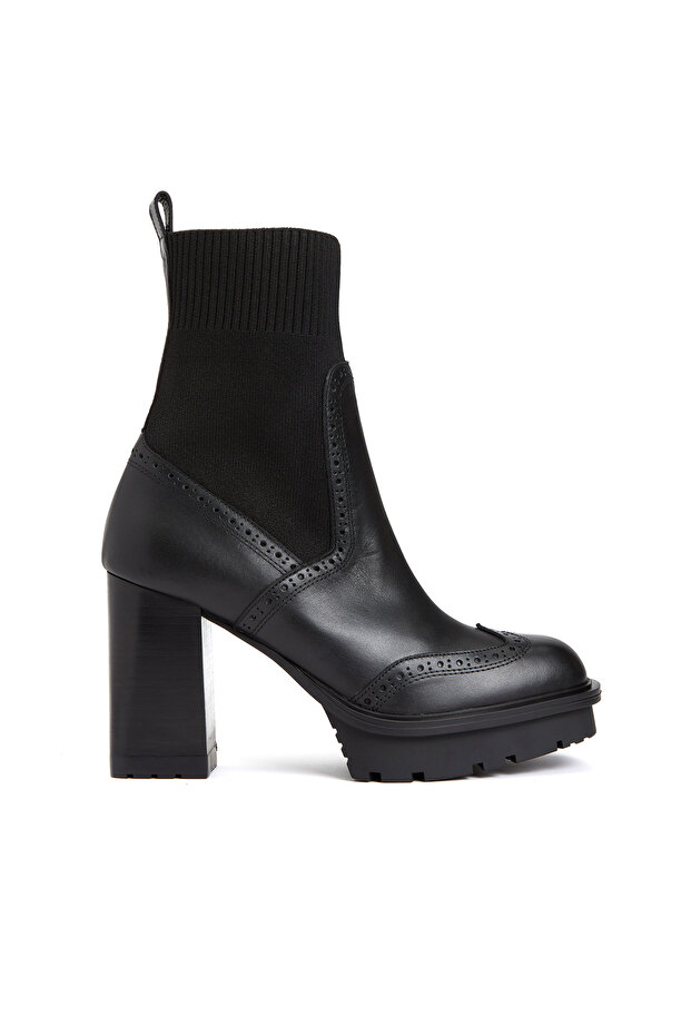 Siyah Kadın Deri Bot - 1