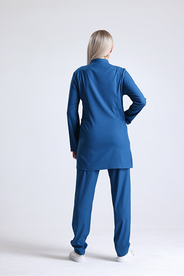 Doktor/hemsire Forması Likralı Tesettür Üniforma Tek Üst - 6