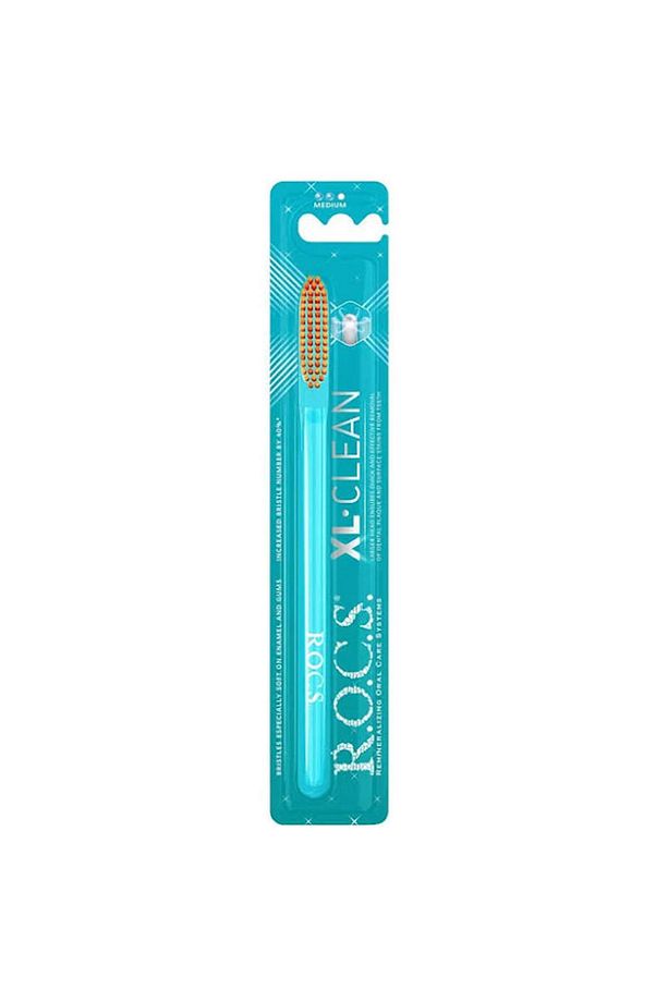 Rocs XL Clean Medium Diş Fırçası - Mavi - 1