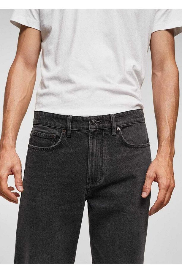 Koyu renk tappered-fit kot - 7