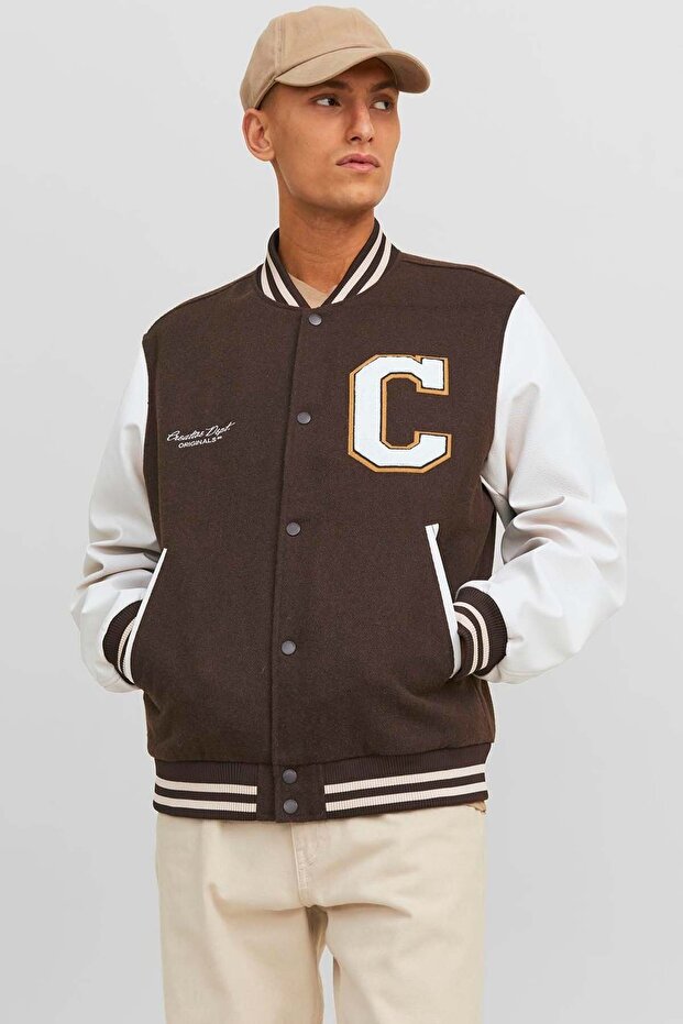 İşlemeli Bomber Ceket - 1