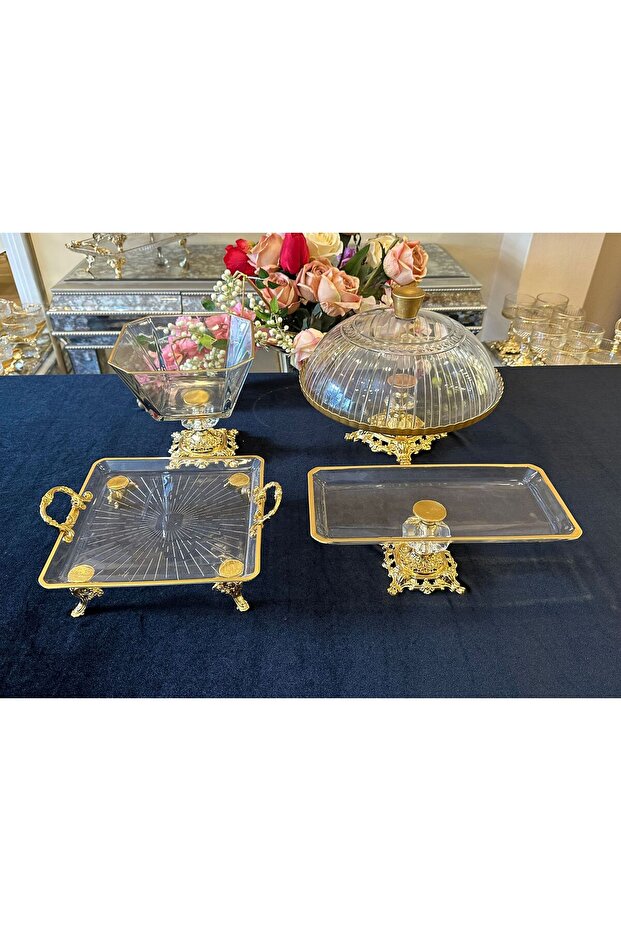 4 piece gold set