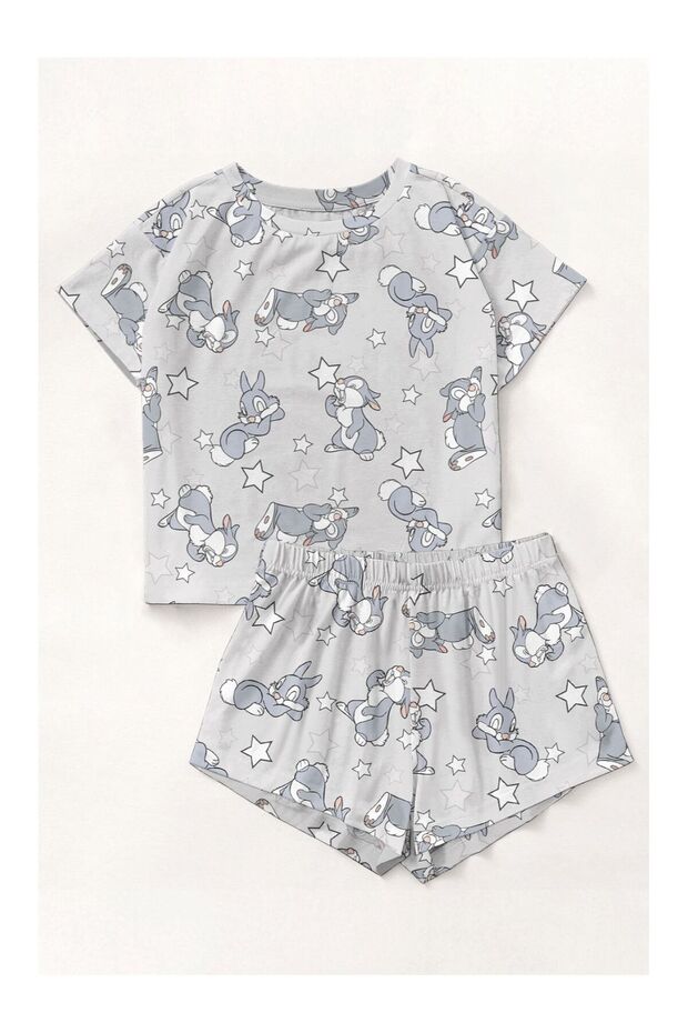 Short Sleeve Shorts Pajama Set Bambi Thumber Supersoft Basic Single Jersey