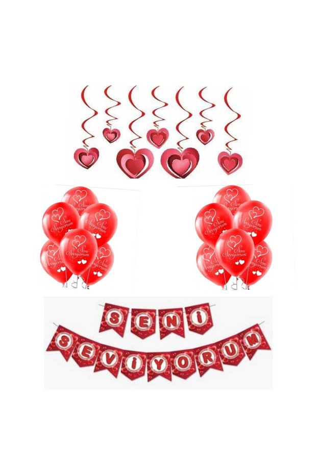 MİNİ PARTY STORE SENİ SEVİYORUM PARTİ SETİ