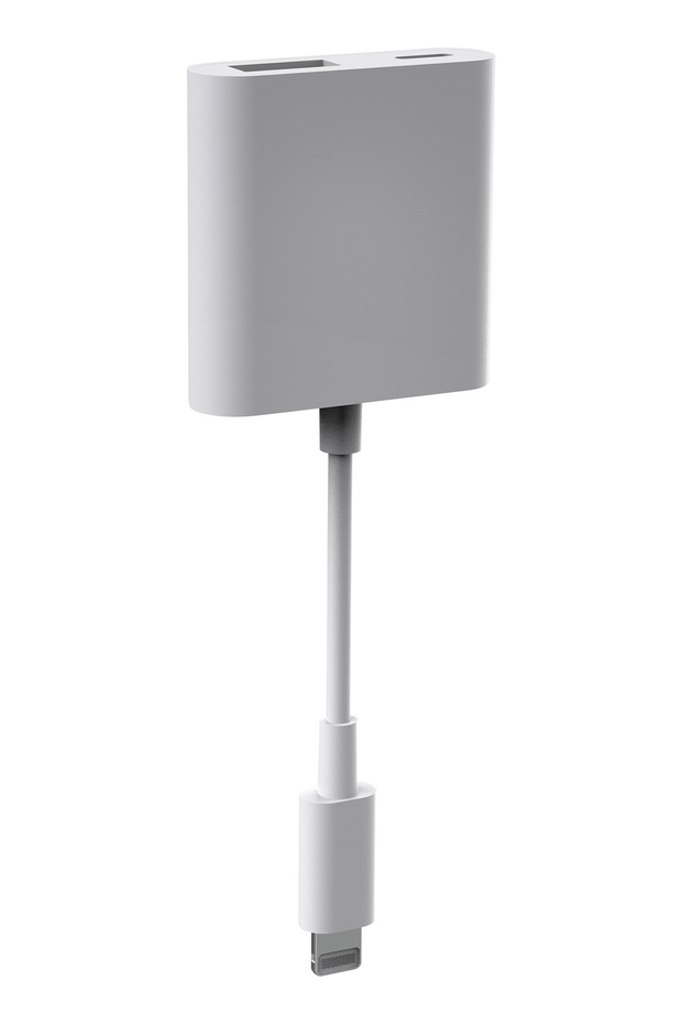 Iphone & Ipad Lightning Usb Otg Şarj Dönüştürücü 2'in 1 Adaptör Jo-ıp08 Beyaz Uyumlu - 4
