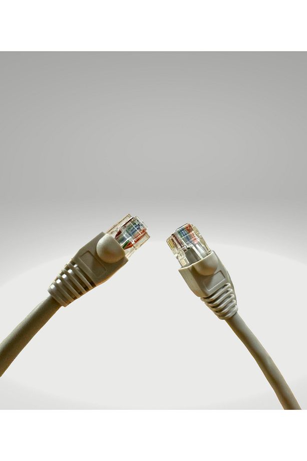 15 Metre Gri Renk Cat6 Internet Bilgisayar, Modem , Ip Kamera Rj45 Ethernet Patch Kablo - 4
