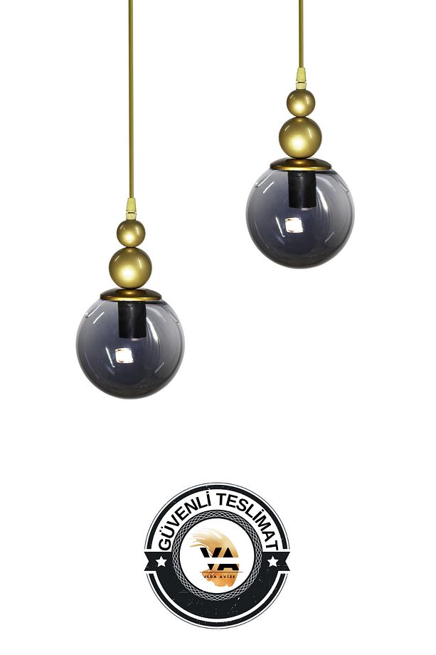 Venüs 2'li Sarkıt Avize Özel Model - Modern Avize - Oturma Odası - Salon - Yatak Odası - 5