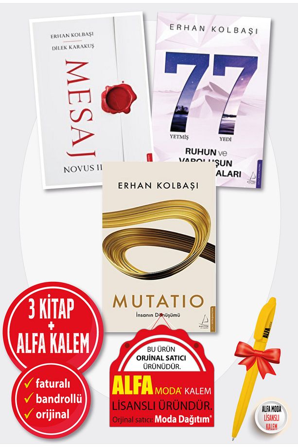 Erhan Kolbaşı Dilek Kara 3 Kitap Set - Mutatio + Mesaj - Novus II + Yetmiş Yedi - Destek Yayınları - 1