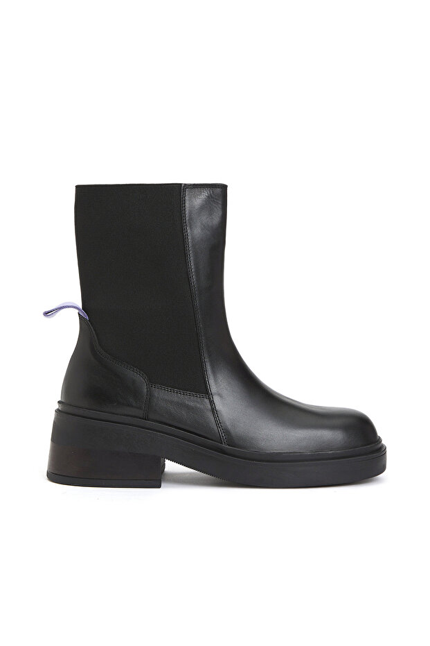 Siyah Kadın Deri Bot - 1
