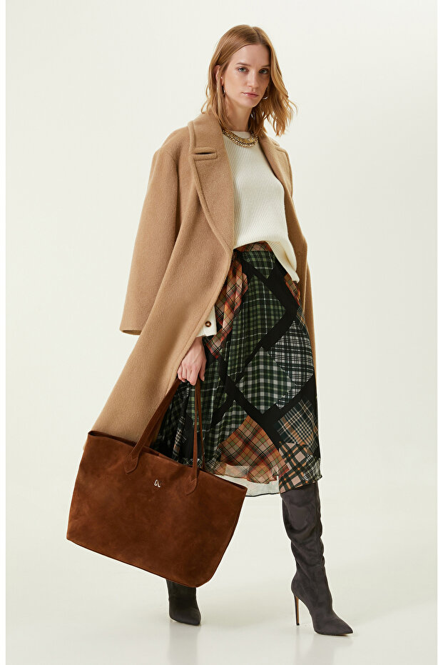 Camel Yün Karışımlı Manto - 3