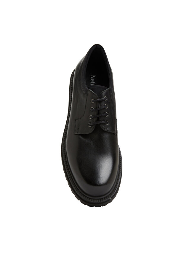 Siyah Erkek Deri Ayakkabı - 4