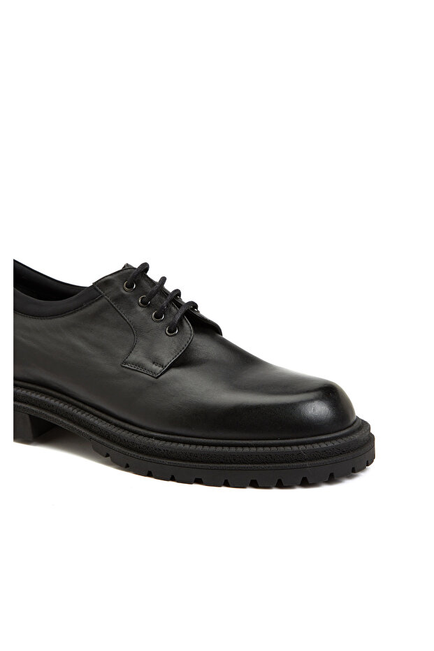 Siyah Erkek Deri Ayakkabı - 6