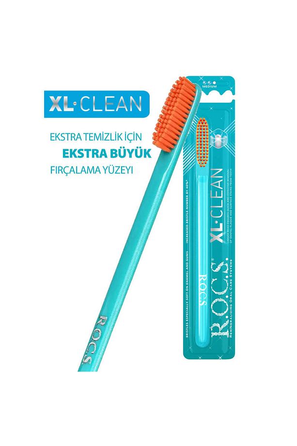 Rocs XL Clean Medium Diş Fırçası - Mavi - 2