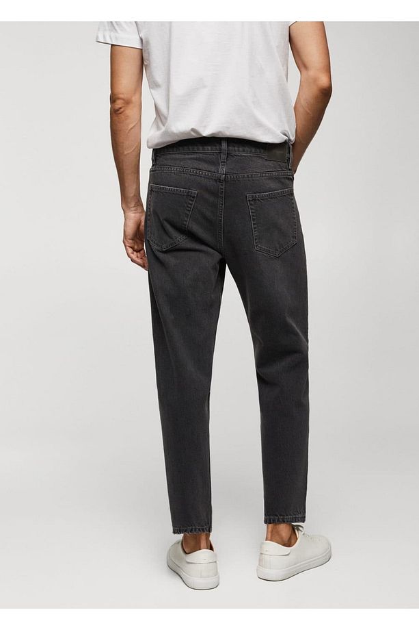 Koyu renk tappered-fit kot - 4