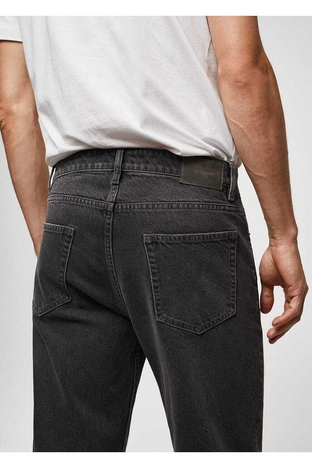Koyu renk tappered-fit kot - 8