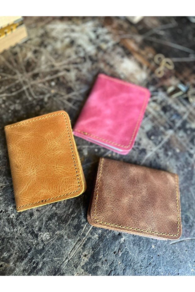 Leather plastic card holder male / portfolio card holder wallet