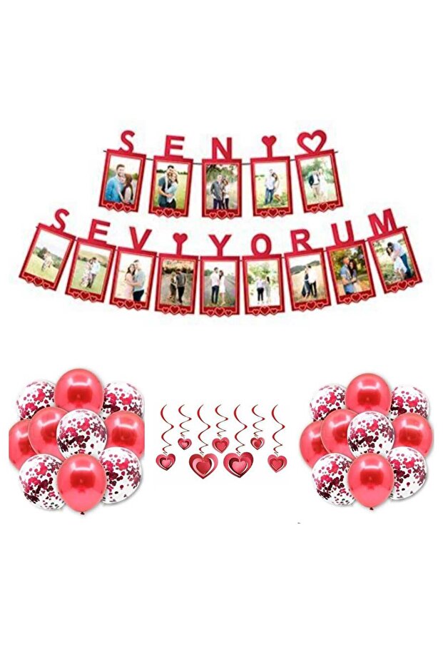 MINI PARTY STORE I LOVE YOU PARTY SET
