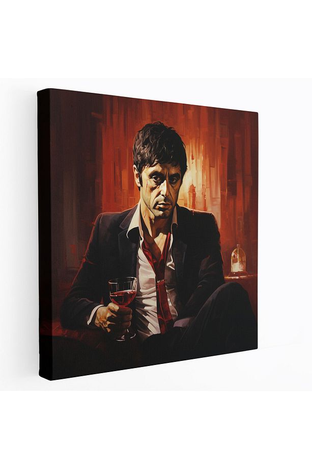 Scarface Duvar Sanatı: Dünya Sizin - Scarface, Duvar Sanatı, Tuval Duvar Sanatı, Tuval - 1