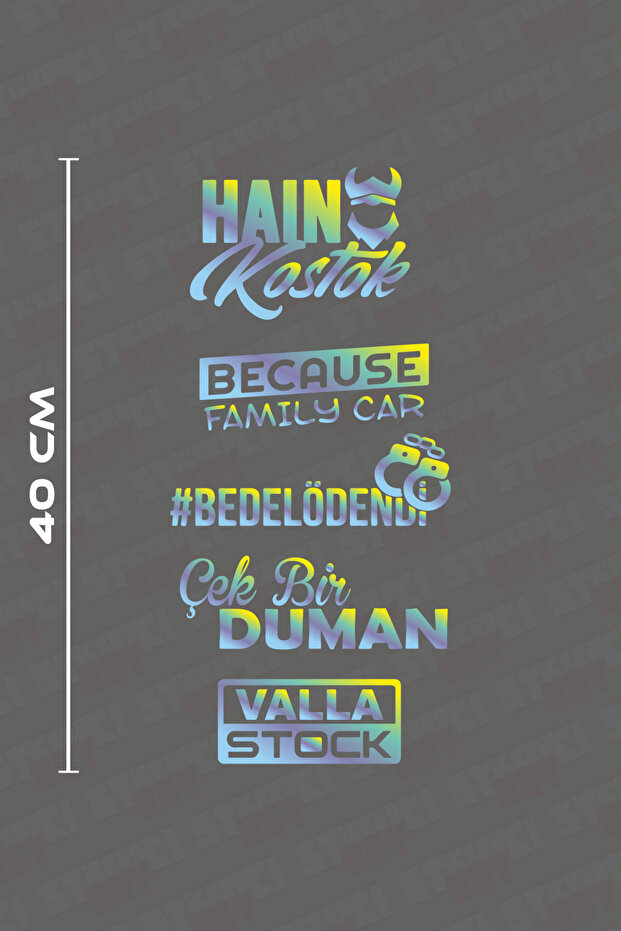 Hain Kostak Hologram Back Glass Sticker Set Coating Foil Cut