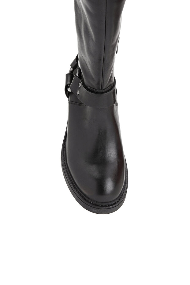 Siyah Kadın Deri Bot - 4