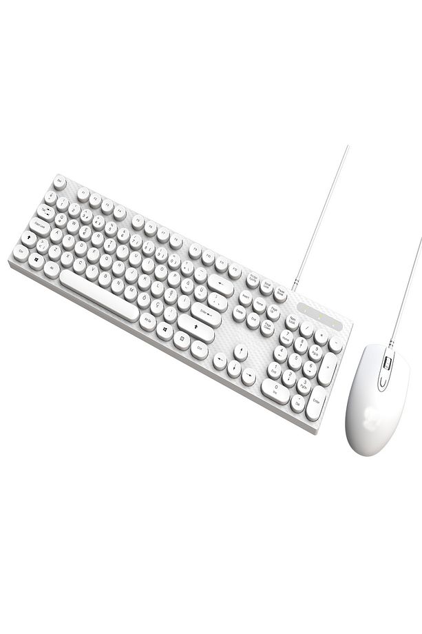 MK-119 Retro Daktilo Klavye Mouse Set Kablolu - 5