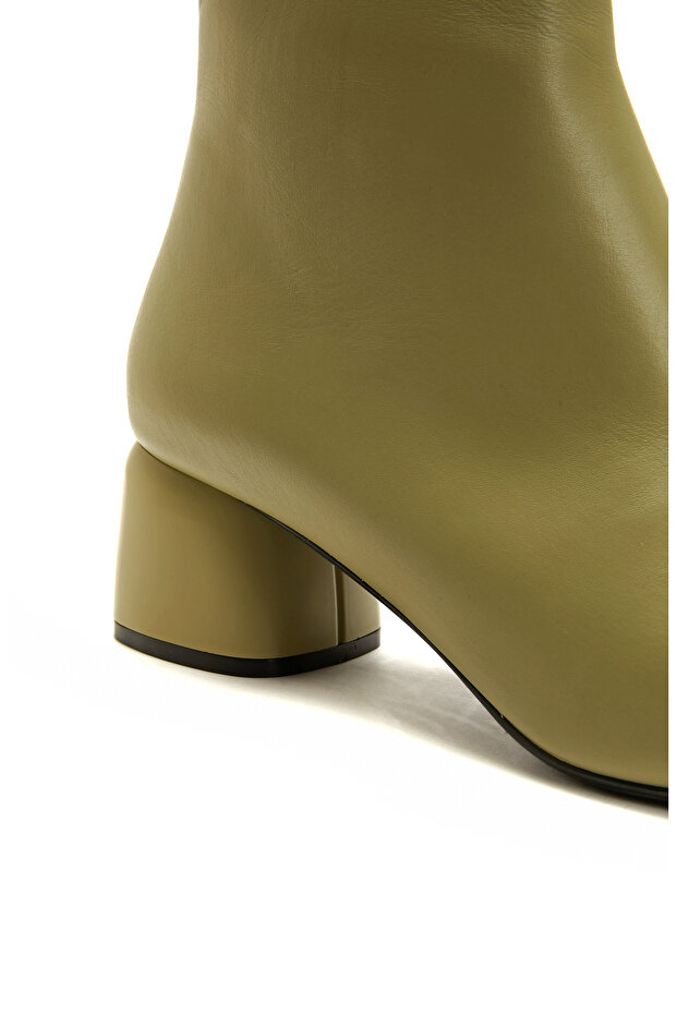 Olive Kadın Deri Bot - 6