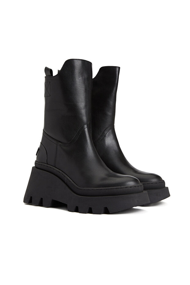 Siyah Kadın Deri Bot - 2