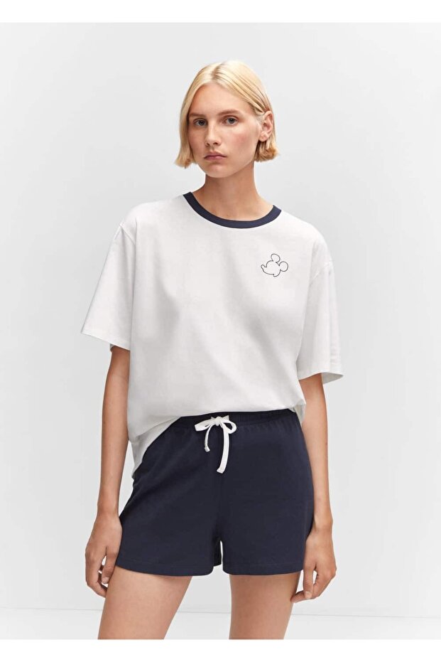 Mickey Mouse Pamuklu Tişört - 1